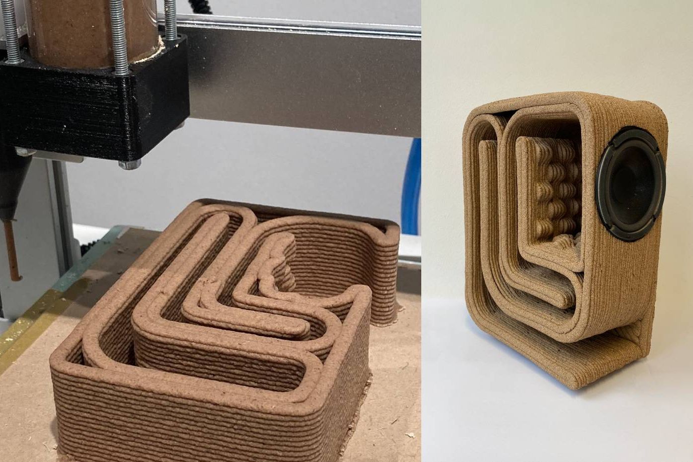 Mycoustics 3D Mycelium Printing - Lausprecher aus Pilzmyzel - Fraunhofer IWU