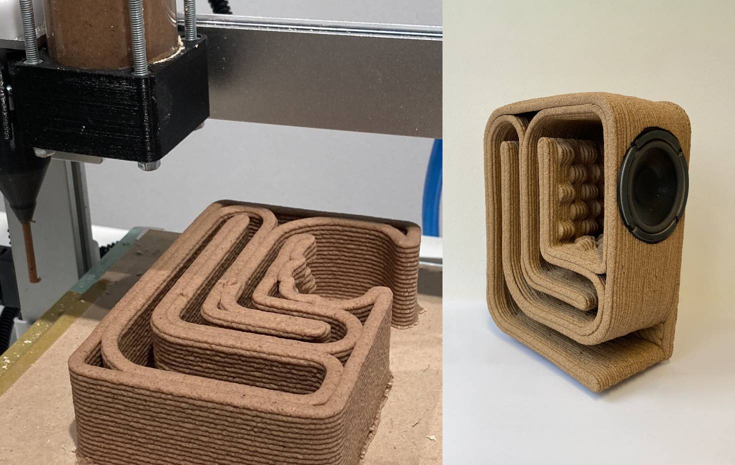 Mycoustics 3D Mycelium Printing - Lausprecher aus Pilzmyzel - Fraunhofer IWU