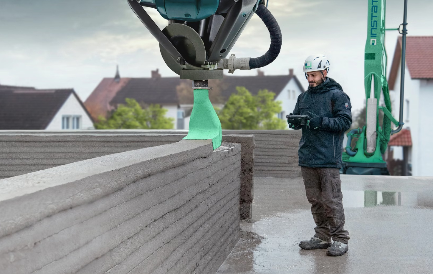 Instatiq 3D Betondrucker für Gebäudedruck mit Robotik